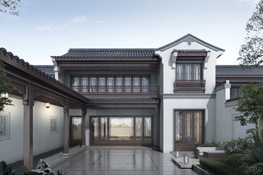 Xuancheng Muxihe Mansion – projekt aplikace oken a dveří